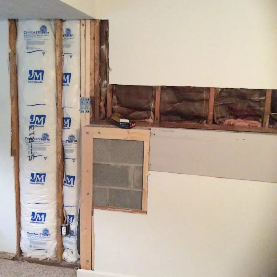 Wall insulation replacement during Structural Drying in Jamestown